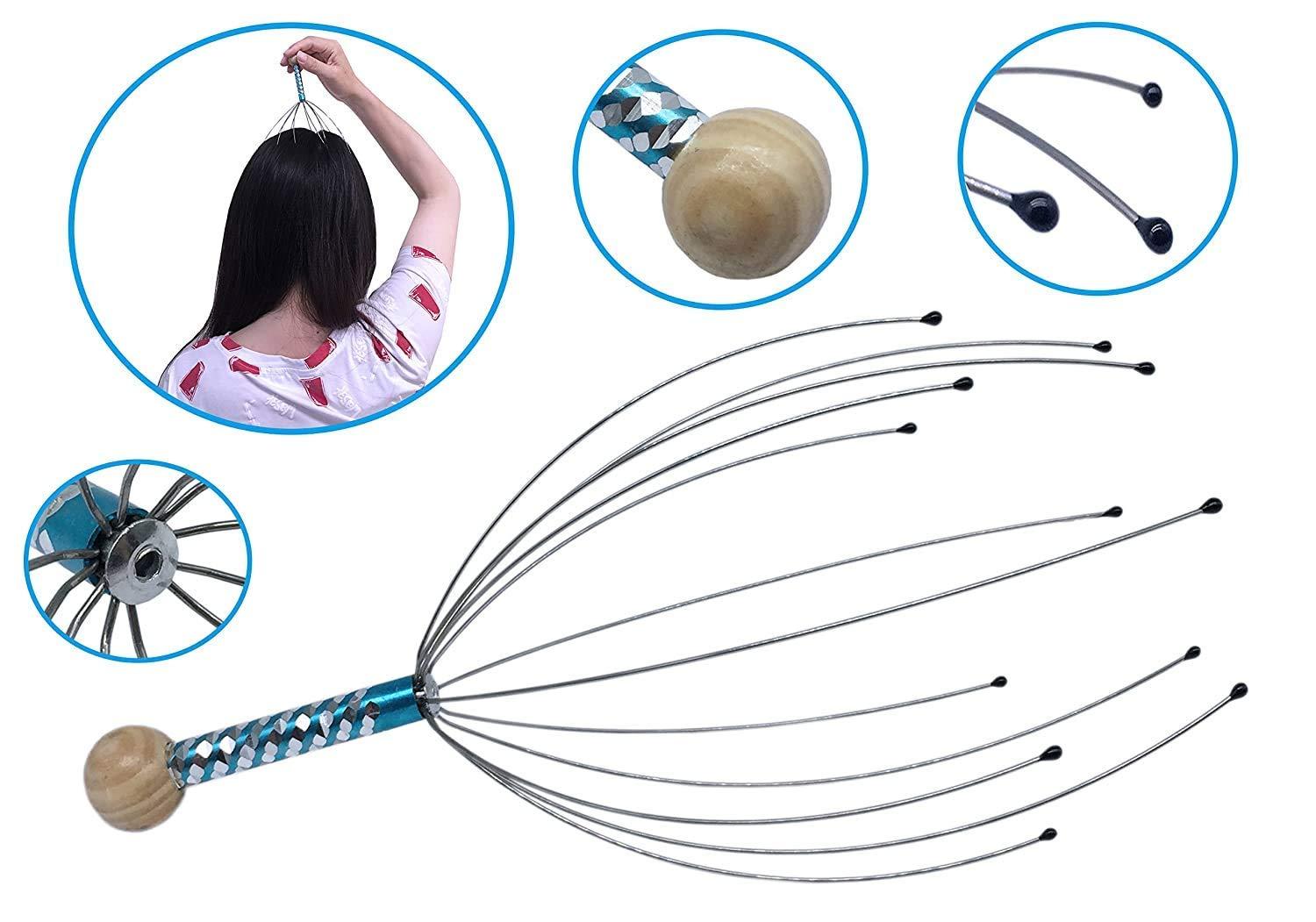 Pro Bullion Pro Bullion Scalp Massager Head [ PACK OF 2] -No Batteries Required Head Massager for Pain Relief Manual Head Massage Tingler