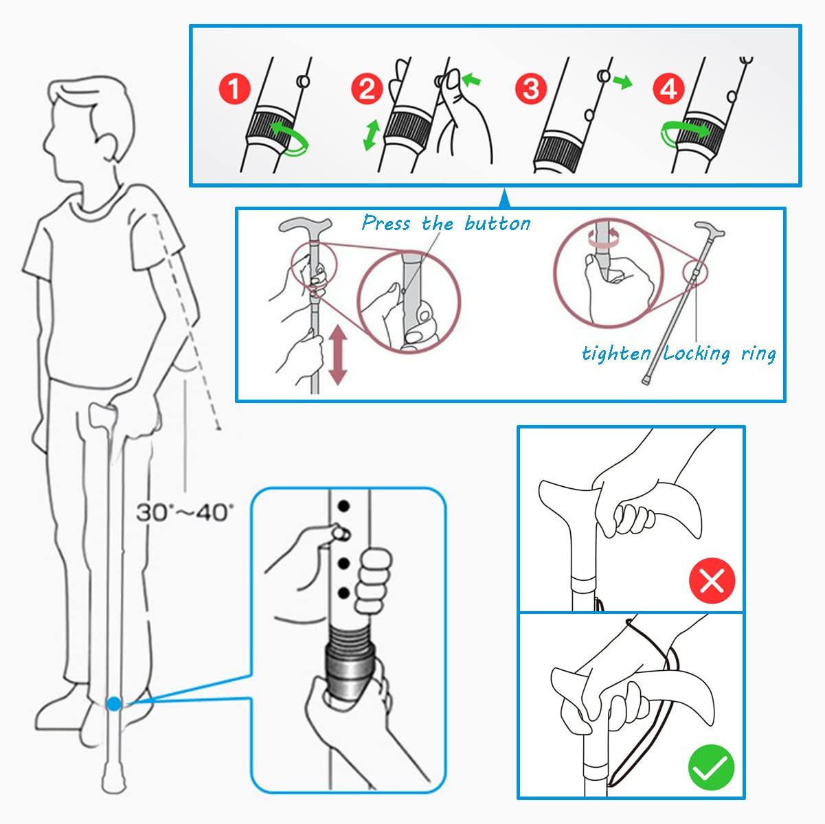 YAMTHR YAMTHR Folding Walking Cane for Men