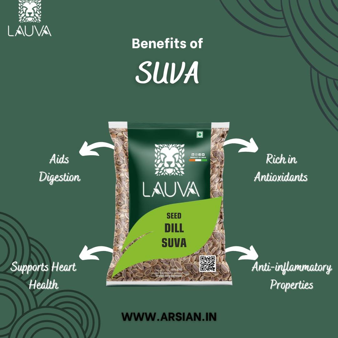LAUVA LAUVA Natural Premium Dill Seeds I Suva Seeds I Suwa Dana I Suva - 1 Kg, Pack Of (2X500G)