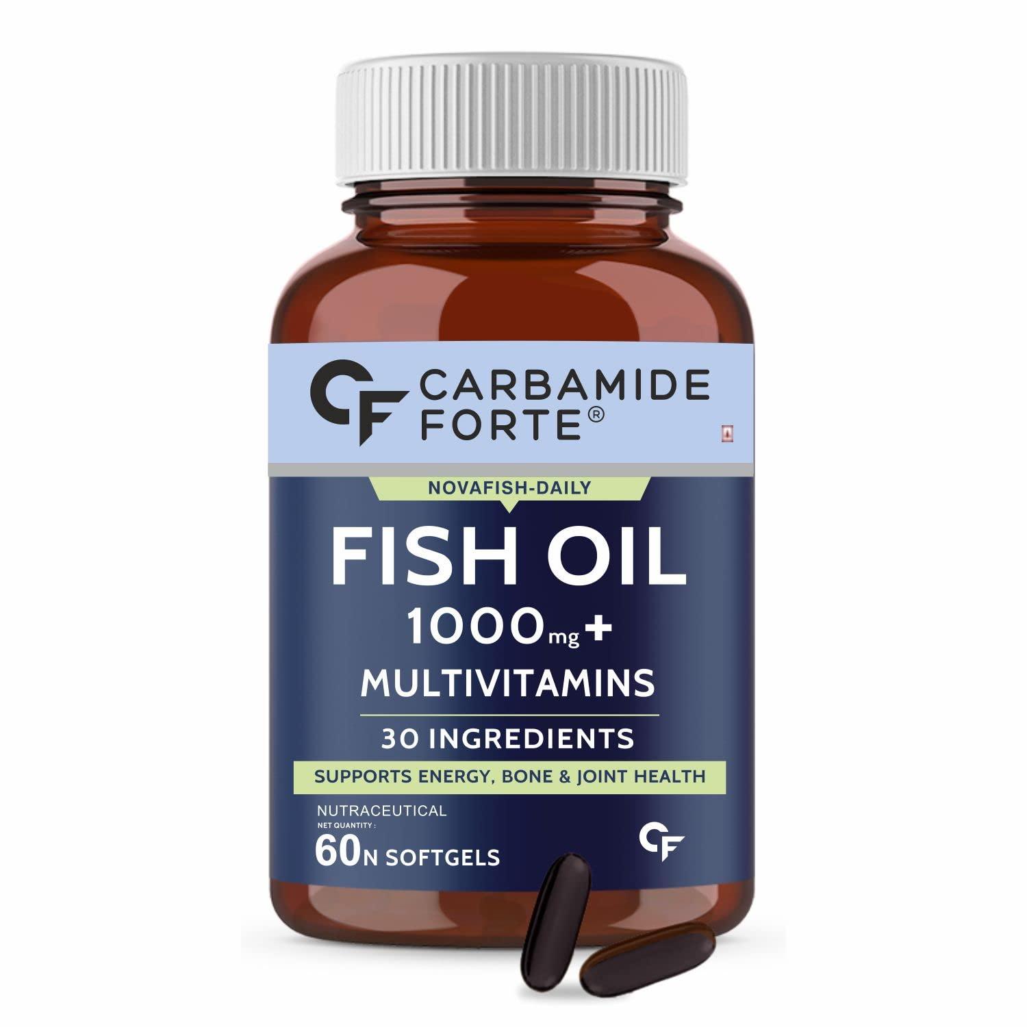 Carbamide Forte Carbamide Forte Vitamin B-Complex Tablets- 120 Vegetarian Tablets & Carbamide Forte Fish Oil with Multivitamin and Omega 3 1000mg Capsules- 60 Softgel Capsules
