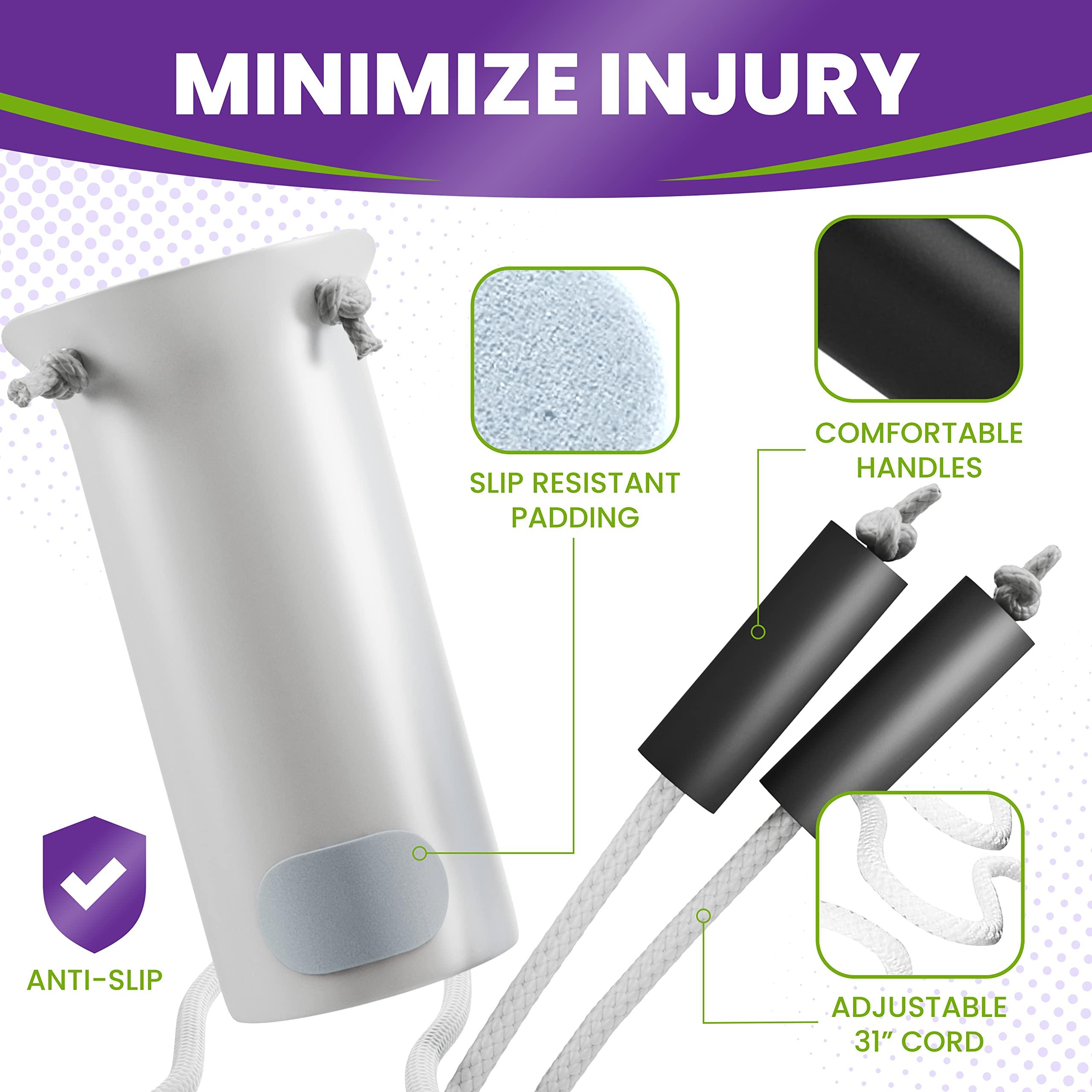 MARS Wellness Mars Wellness Deluxe Molded Sock Aid Donner - Foam Grip Handles - 31\" Adjustable Cords - Compression Sock Helper Stocking Slider - Elderly, Senior, Pregnant Diabetics - 1 Pack