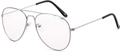 Lens Doctor Lens Doctor Reading Glasses For Men And Women Anti Glare UV 0.25 0.50 0.75 1.00 1.25 1.50 1.75 2.00 2.25 2.50 2.75 3.00 3.25 3.50 3.75 4.00 4.25 4.50 4.75 5.00 In Aviator Silver Color (4.50)