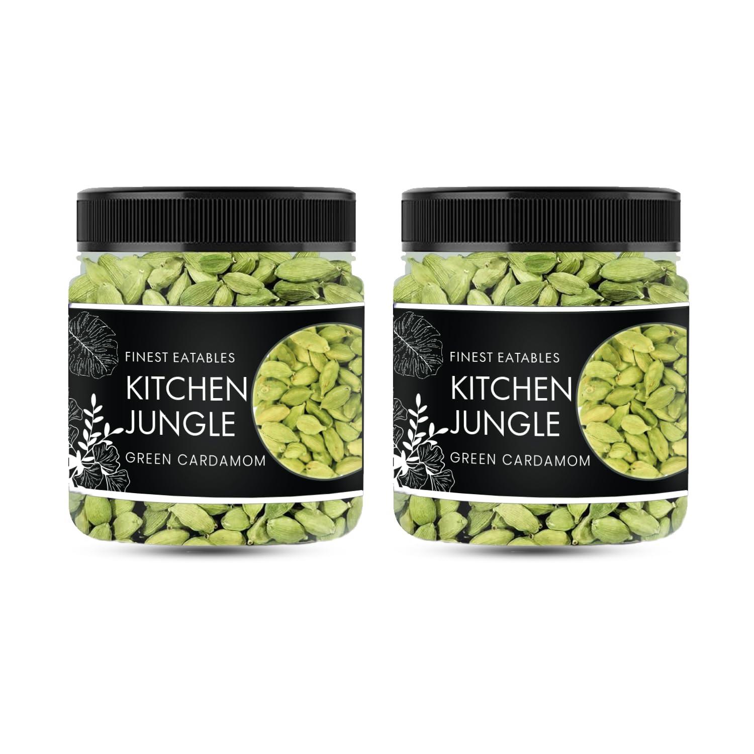 Kitchen Jungle Kitchen Jungle Cardamom Green, Elaichi 100 gm Bold 8 mm pack of 2