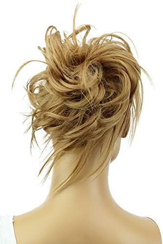 Prettyshop Hairpiece Medium Blonde # 22T G16F: Prettyshop Hairpiece Hair Rubber Scrunchie Scrunchy Updos Voluminous Wavy Messy Bun Medium Blonde # 22T G16F
