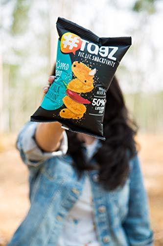 TagZ TAGZ Popped Potato Chips | Not Fried, Not Baked , No Cholesterol | Healthy Snack from TagZ Flavor - Masala Trekkin I10 Packs ( 440g)