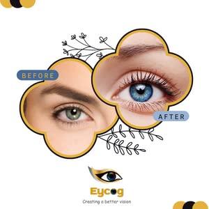 EYCOG EYCOG Monthly 2 Pair Honey-Hazel Colored 0 Power Contact Lenses for Eyes Men and Women with 1 Lens Travel Kit Storage Box