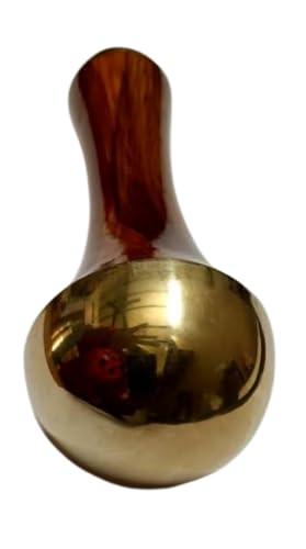 WITSOUL WITSOUL kansa Wand face and Foot Massager/Unique Design - 2 in 1 Massager/Two Different Sizes of Kansa Cups with Teak Wood Handle