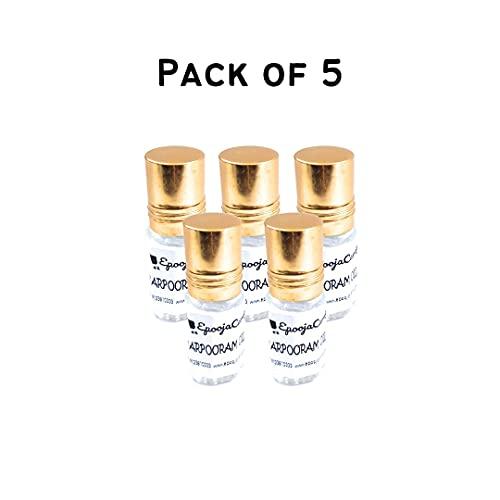 Epoojacart EpoojaCart - Karpooram Oil- Mix of Pachakarpooram, Pudina puvvu and Oma puvvu (Pack of 5)