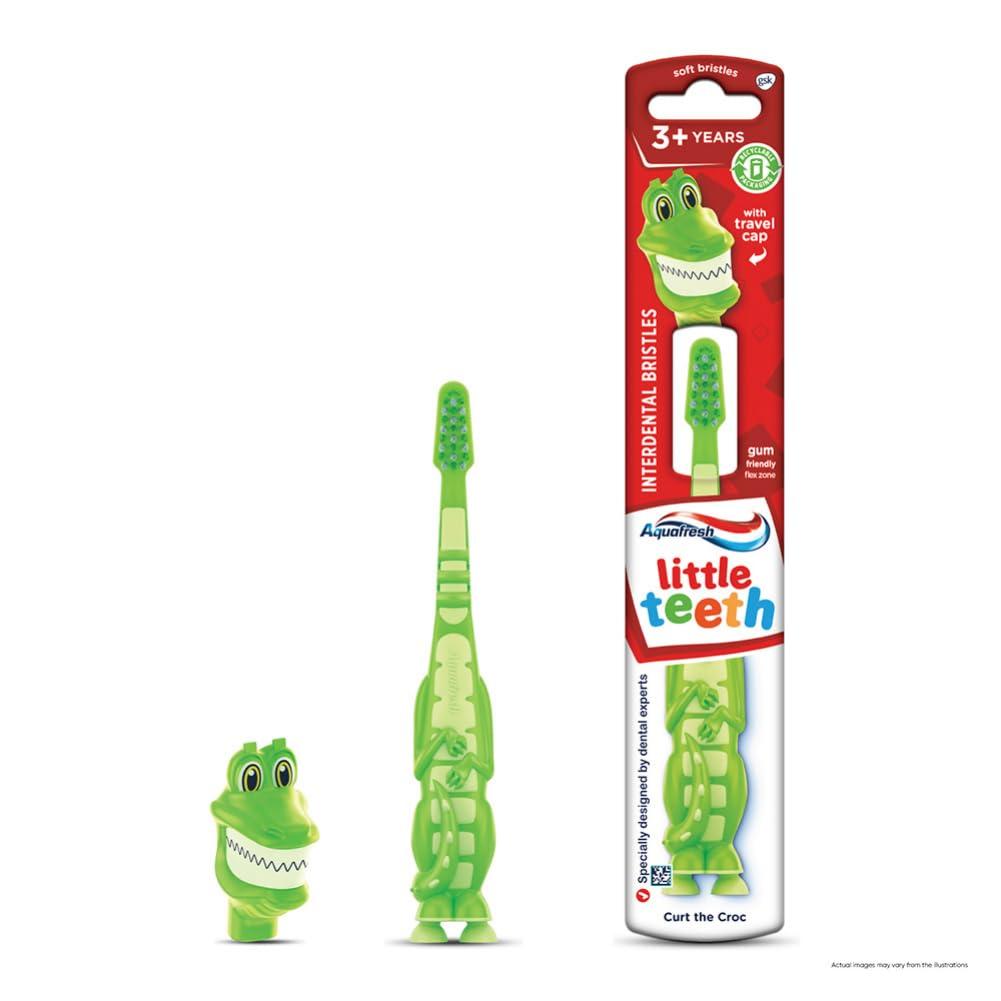 Aquafresh Aquafresh Kid Little Teeth Manual Toothbrush - Alligator, Green, Pack of 1