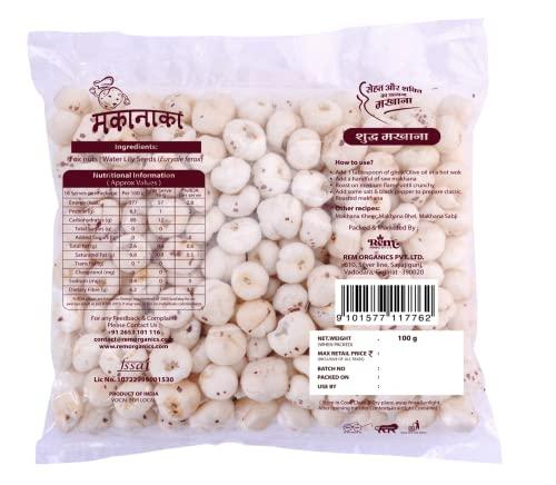 Makanaka Makanaka | Raw Makhana | Fox Nut (Phool Makhana) | Premium Bombay Quality | Hand Picked | Jumbo Size | 100 gm Pack of 3