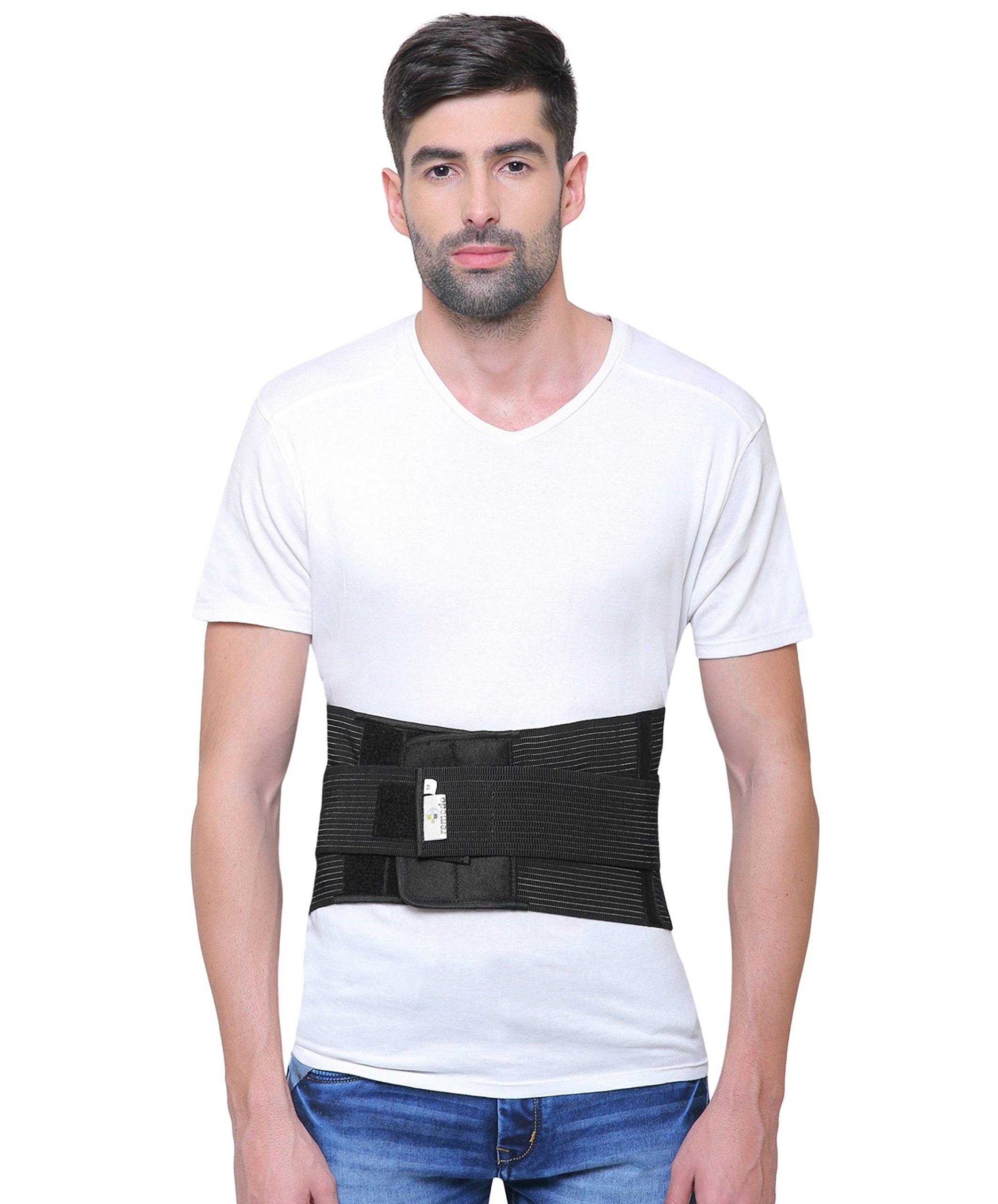 Remedo Remedo Lumbar Support Belt, Medium 32-36 Inches (Black)