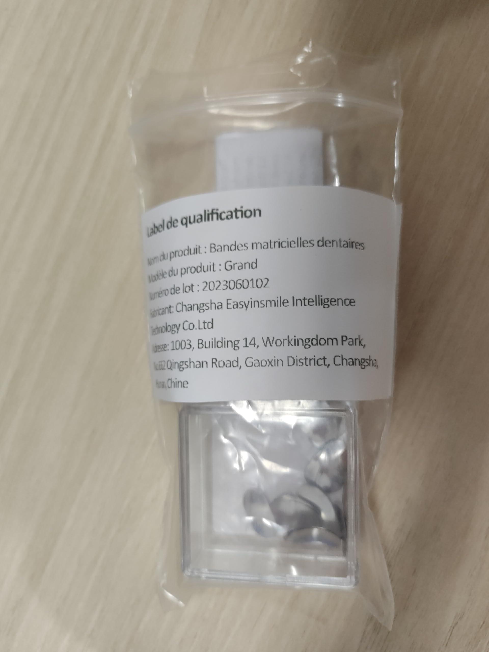 EASYTODENTA EASYTODENTA Dental Matrix Bands 50PCS Sectional Contoured Metal Matrices System 50m for Tooth Interproximal Refill (Large)