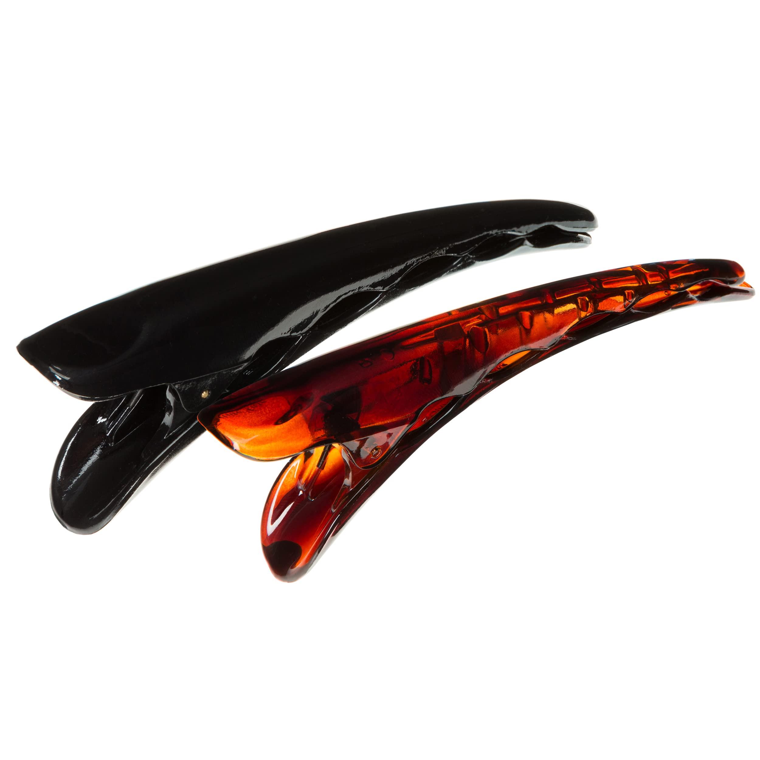 France Luxe Tortoise: France Luxe Belle Hilde Pinch Clip - Tortoise