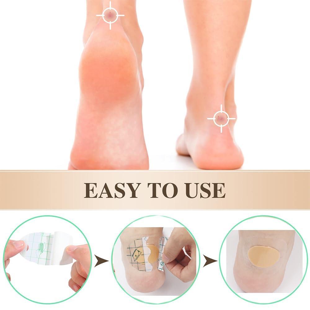ZUGAD ZUGAD Heel Protectors,Shoe Bite Protector,Waterproof Self-Adhesive Foot Care Protection Pads,Heel Stickers Pad Self-Adhesive Heel,Anti-friction Foot Patch for Women Men. (50)
