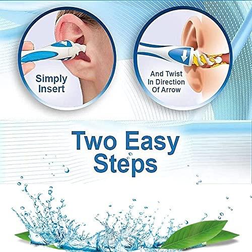 Axceli VR Ear Wax Removal Ear Cleaner Earwax Remover Spiral Soft Silicone Safe Upgraded Smart Earwax Removal Tool Swab Kit with 16 Replacement Tips for Adults and Kids
