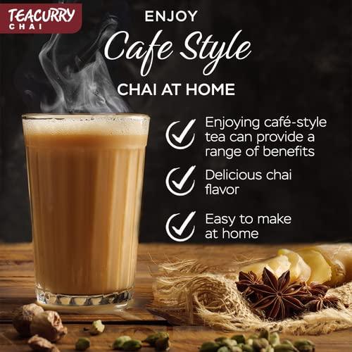 TEACURRY TEACURRY Bombay Masala Chai (200 Grams, 100 Cups) - Mumbai Spiced Tea for Digestion and Immunity - 100% Natural Flavoured Tea with Real Spices | Refreshing & Tasteful Bombay Masala Flavor Chai Tea