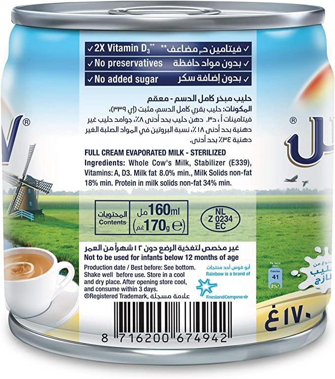 Generic Rainbow Quality Milk Original Fresh Milk (Pack of 2) 170g