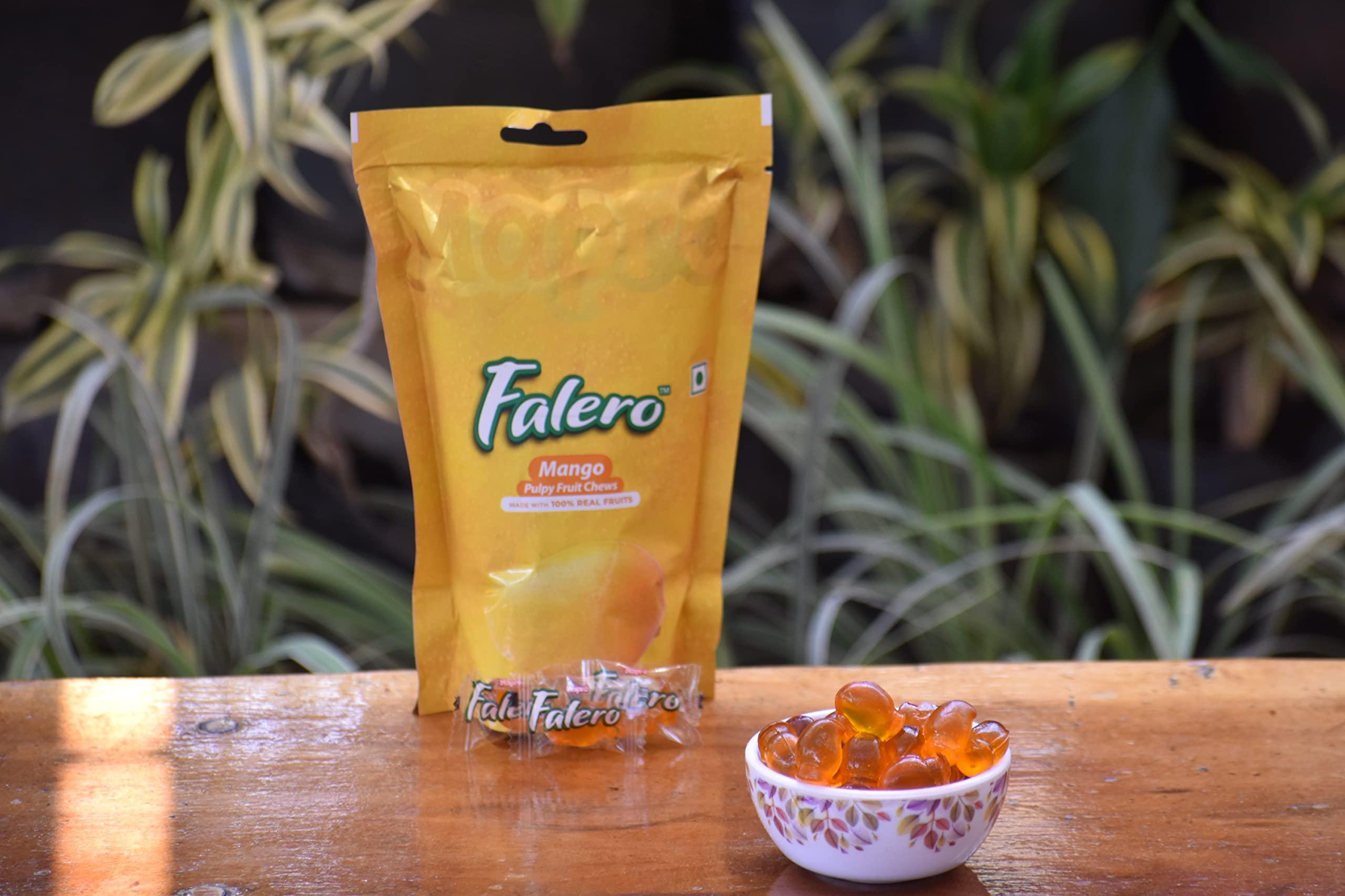 Falero Falero Mango - Aam Pulpy Fruit Chews 175g | Real Mango Pulp | Sweet Candy | Pack of 4