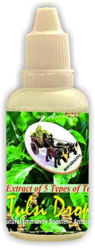 DESI KHAJANA DESI KHAJANA Tulsi Drops | Panch Tulsi (Tulasi) Arka 30ml - Concentrated Extract of Rare Tulsi for Immunity Boosting | Produce of ORGANIC Farms of India
