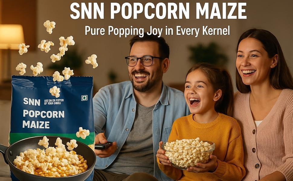 SNN SNN Popcorn Maize 500 Gram | Imported Raw Maize | Popcorn Kernels | Ready to Cook | High Expansion | Homemade Healthy Snack | Butterfly Popcorn Kernels