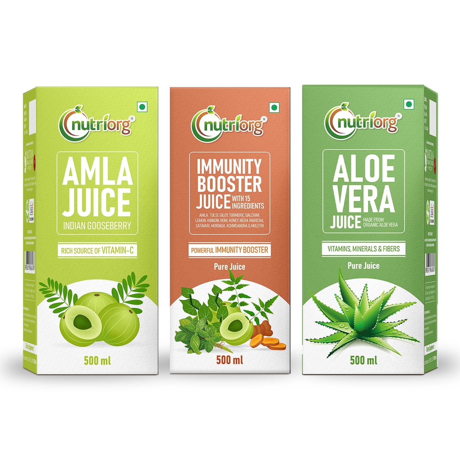 nutriorg Nutriorg Immunity Booster Kit (Amla, Alovera, Immunity Booster juice) 500ml
