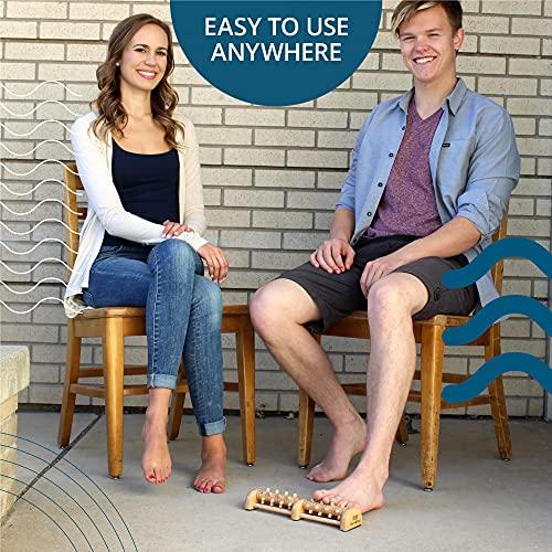 TheraFlow TheraFlow Deep Tissue Acupressure Foot & Heel Massager Roller (Dual Foot) - Reflexology Tool For Myofascial Release & Trigger Point Acupressure