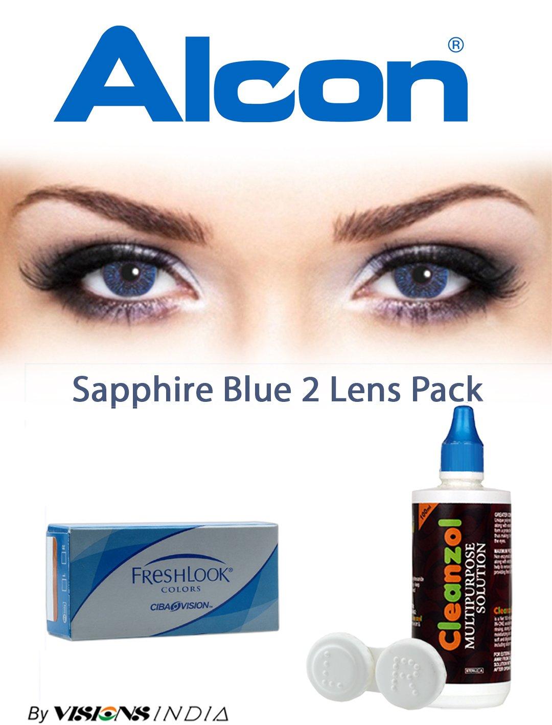ALCON ALCON Freshlook Color Contact Lenses (2 Lenses/Box) Sapphire Blue Monthly