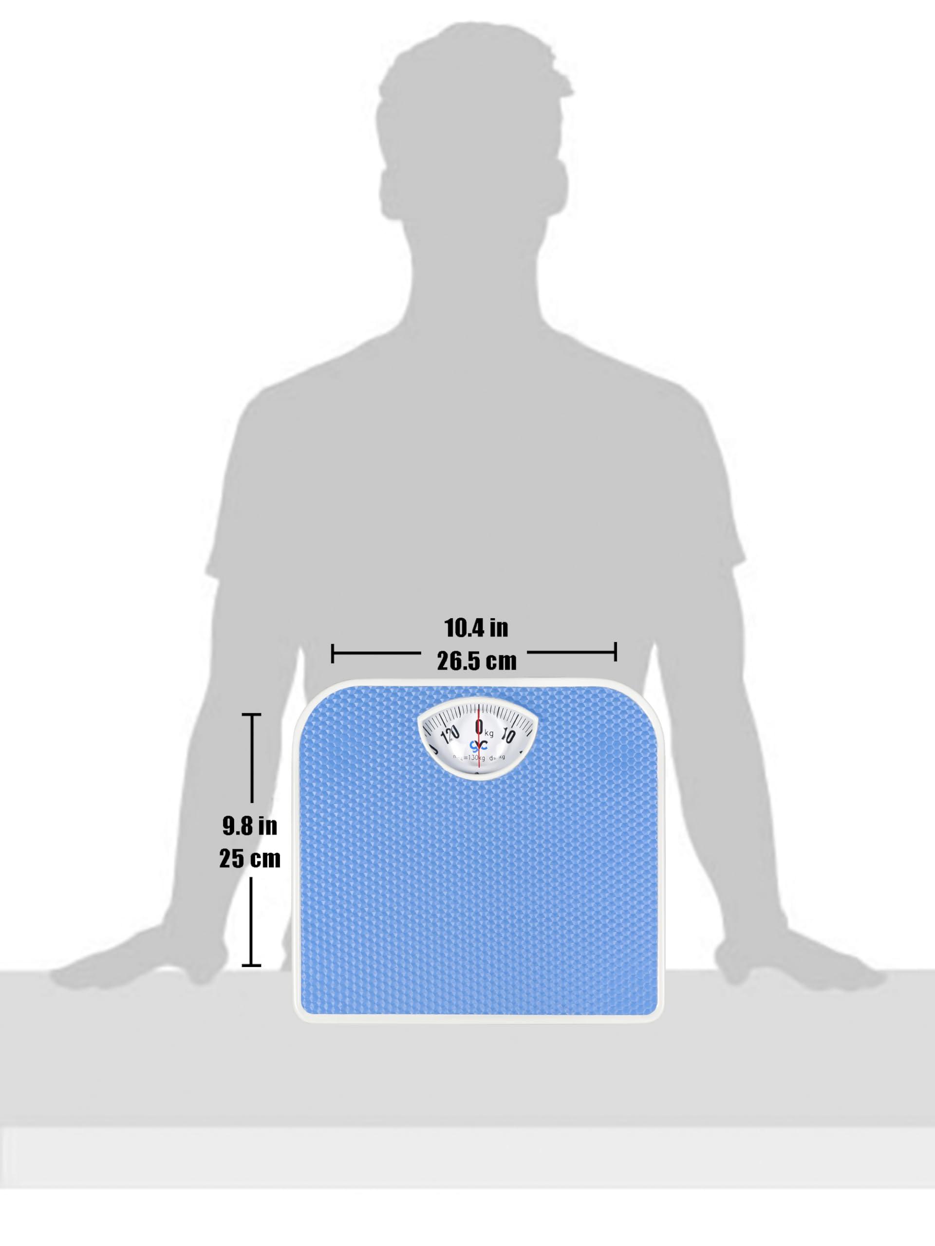 GVC GVC 130Kg Iron Analog Weight Machine | Iron Analogue Weighing Scale | Full Metal Body With Anti-Skid Mat | Capacity: 130Kg Blue