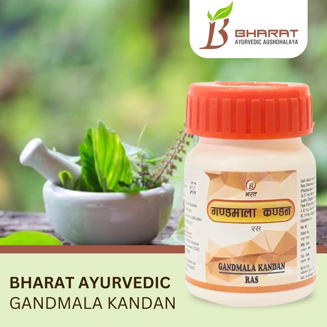 BHARAT Bharat Ayurvedic Aushdhalaya Gandmala Kandan Ras 40 tab Pack of 3