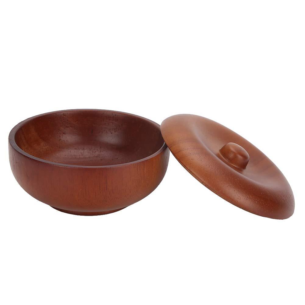 Socialme Shaving Bowl, Rubber Wood 3.7 x 1.7in Shaving Bowl, Easy to Operate Wooden Easy to Clean Man for Shaving
