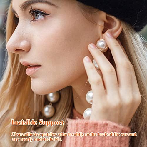 Sichumaria Earring Lobe Support Patches:Earring Support Patches Large Earrings Support Sticker Reduces Strain Ear Patches for Heavy Earrings Men Women Long Time Wear Earrings (100 Patches)