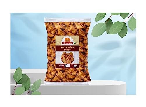 GHOTARAM Ghotaram Ready to Eat Snack Mini Samosa Indian Namkeen Nashta | Dal Samosa Baked Roasted Moong Mung Dal Samosa Triangle | Mini Samosa for Evening Tea Time Snack Fry in Peanut oil-1Kg*6Pack
