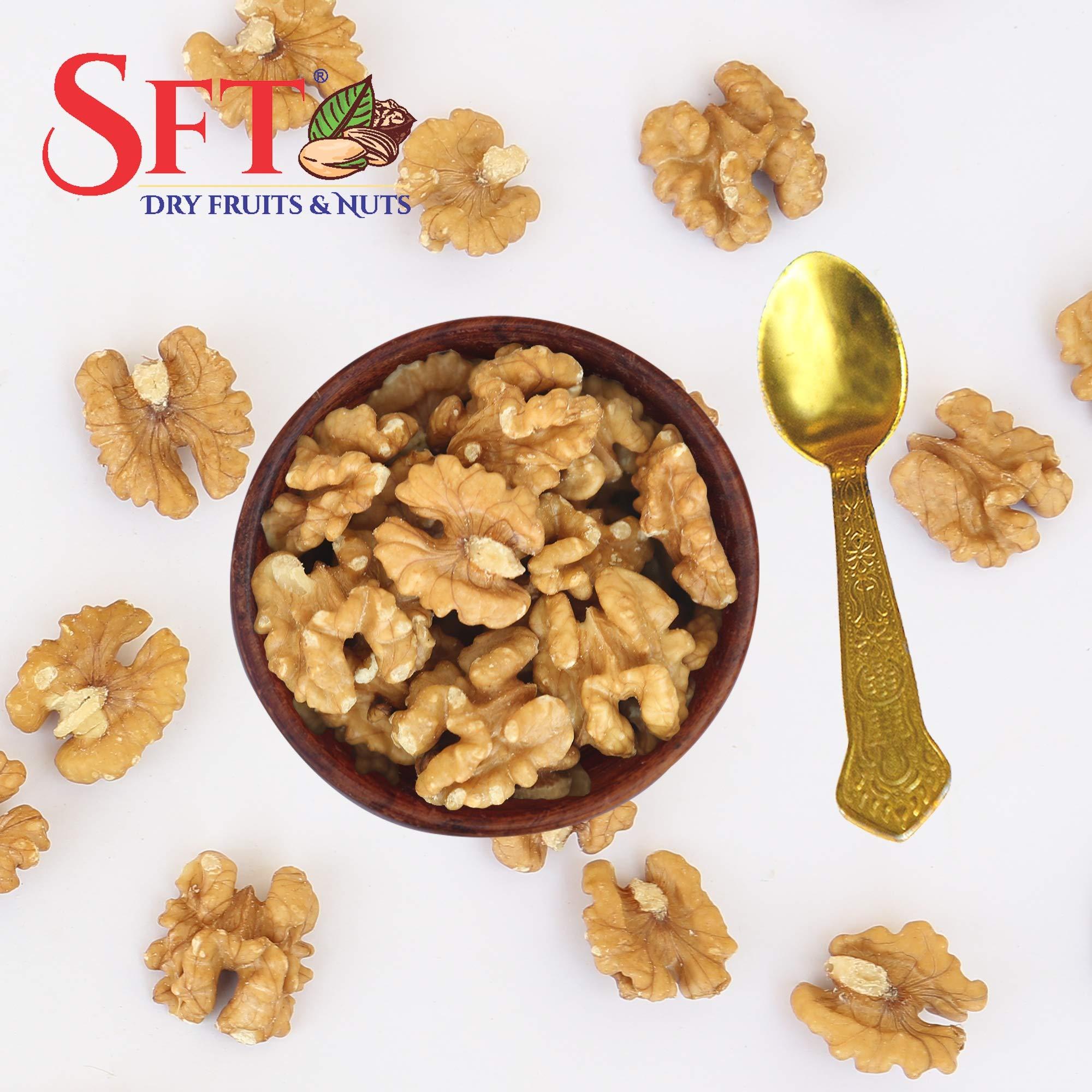 SFT SFT Pumpkin Whole Seeds 1 Kg & Walnuts Kernels (Akhrot Giri) [Grade - 2 Pieces] 1Kg, Dry Fruits
