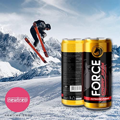 FORCE ENERGY DRINK FORCE ENERGY DRINK | Imported | 75mg caffeine, Vitamin E| Extreme Power | 6 x 250ml ml can | Pack of 6 Cans