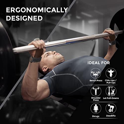 XTRIM XTRIM Leather Grips with Wrist Support for Palm & Wrist Protection, Hand Gymnastic (Brown)