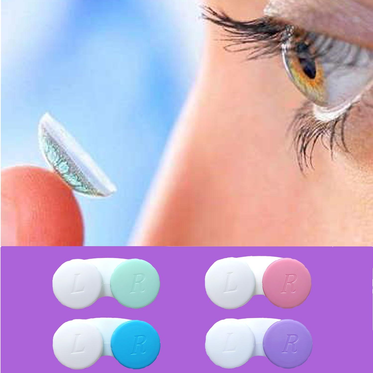 Erewa Erewa 12 Pack Contact lens case Contact Lens Holder Box Soak Storage Kit(Assorted Color)