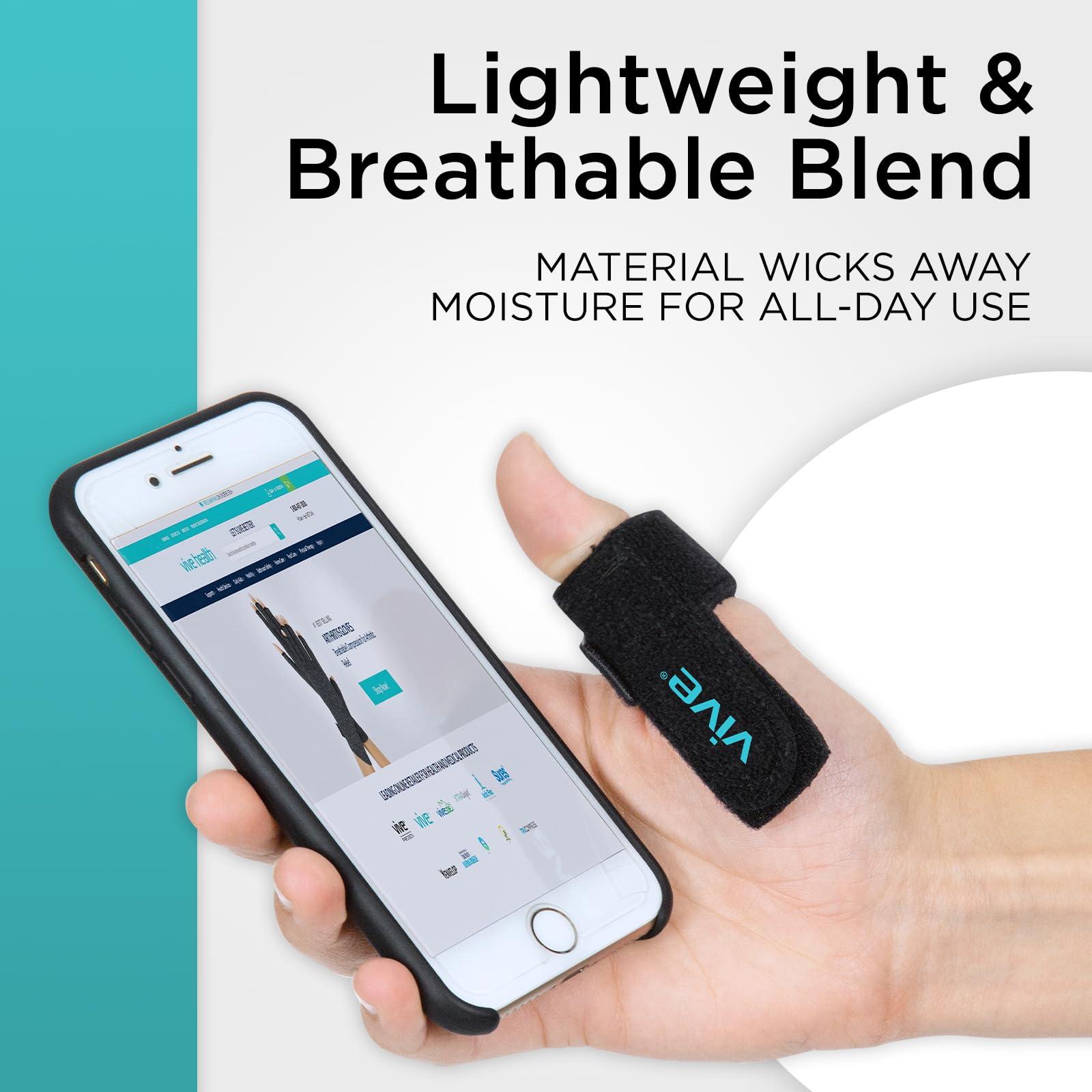 Vive Trigger Finger Splint by Vive - Support Brace for Straightening Curved, Bent, Locked & Stenosing Tenosynovitis Hands - Tendon Release & Pain Relief