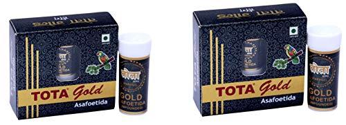 TOTA Tota Gold 100% Pure Hing Crystals - 14gm | Gluten Free Inguva Powder - Tazaki Asfotedia Whole - Combo Pack of 2 () Heeng Pure