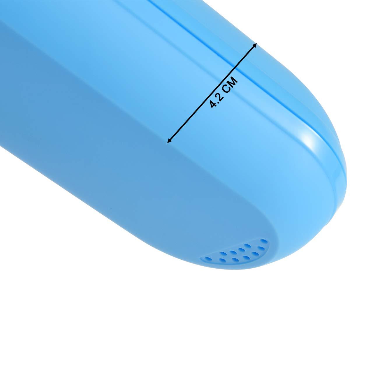 CM CM 2 Pcs Plastic Travel Case Toothbrush Carrying Case Holder Container Compatible with Oral B Pro, Sonicare and Other Electric Toothbrush (Blue & Pink)