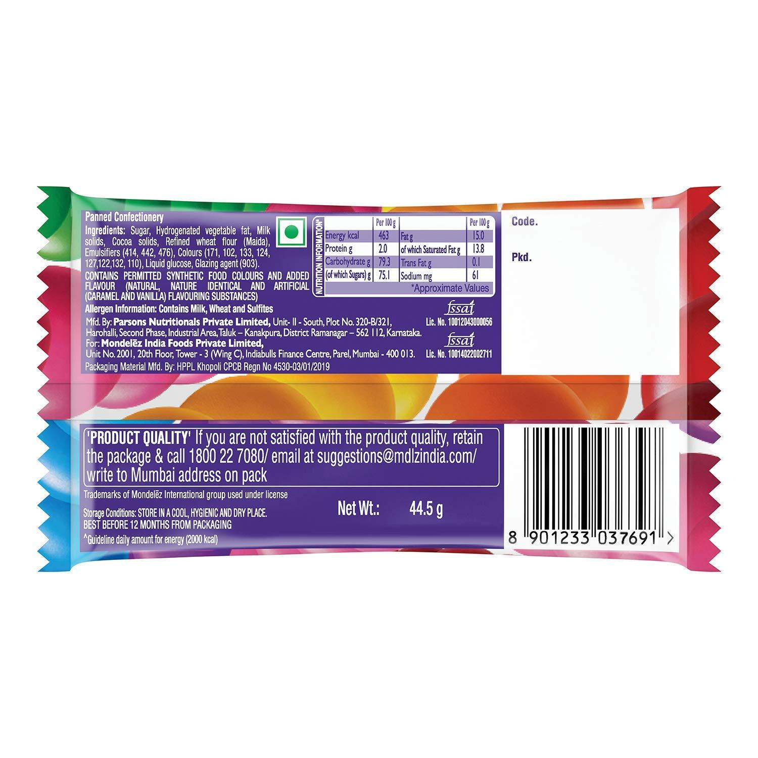 Cadbury Cadbury Gems Chocolate Jumbo Pack, 44.5 g (Pack of 12)