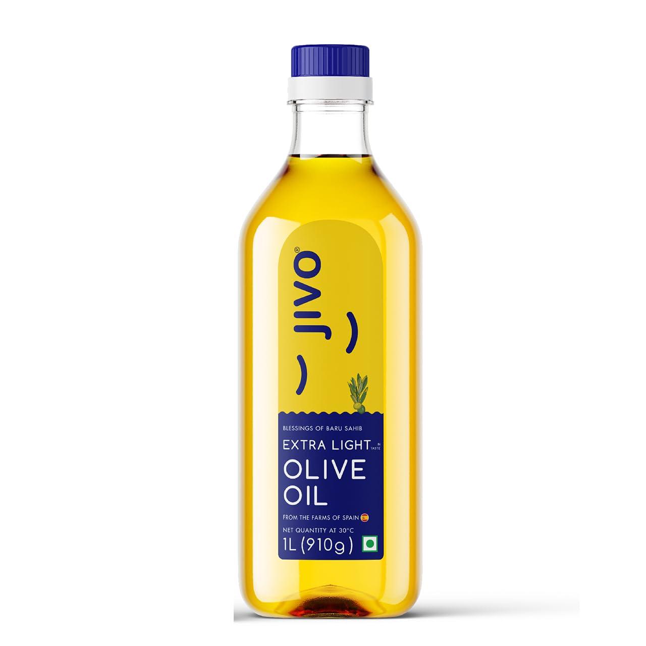 Jivo Jivo Canola Cold Press Edible Oil 1 Litre + Jivo Extra light Olive Oil 1 Litre | Pack of 2 | Healthy Cooking Oil for Daily use | Recommended by Indian Medical Association