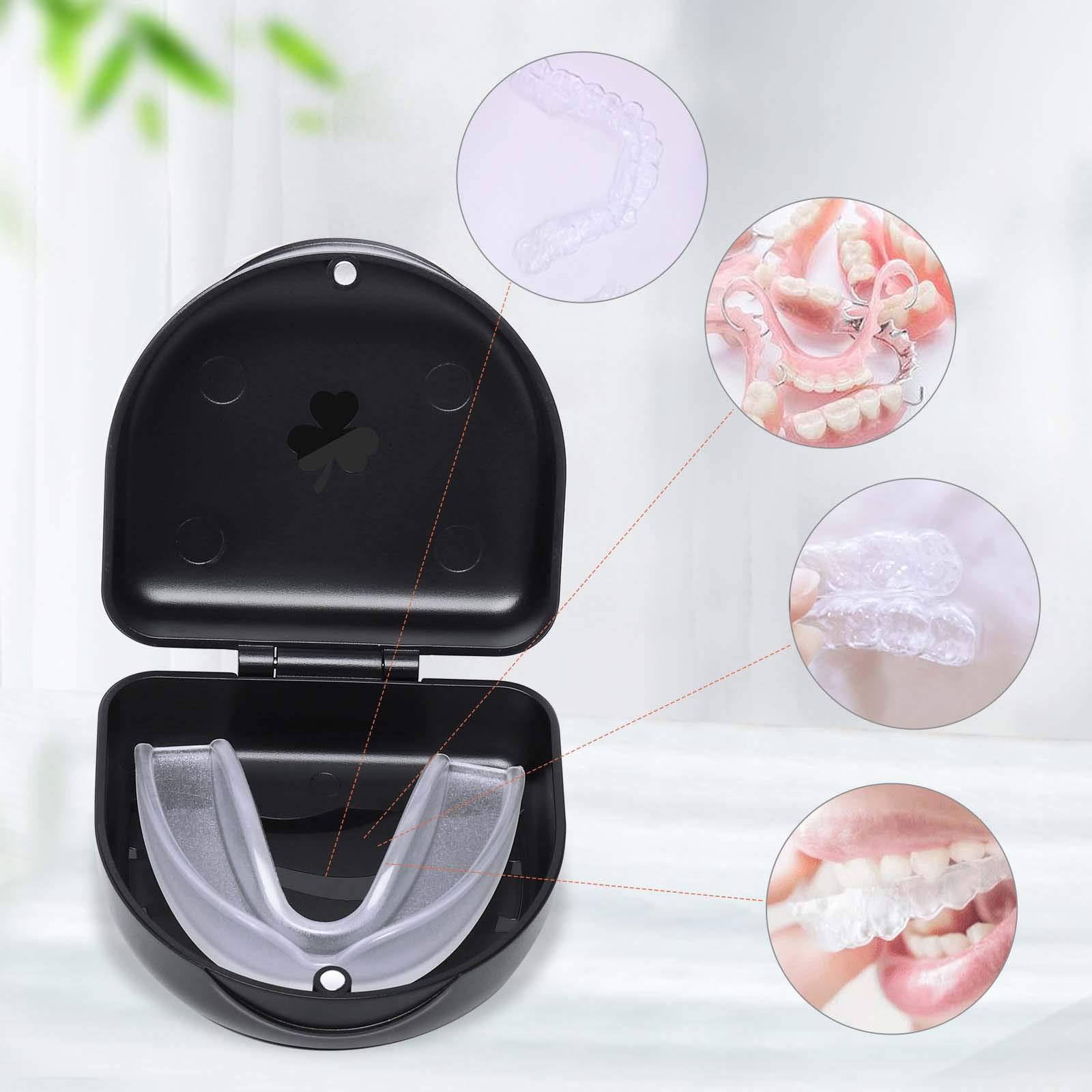 ZIZNBA (2 Pack) Retainer Case,Solid Orthodontic Retainer Case-black