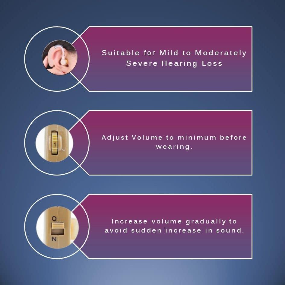 Enlinea Enlinea ENL-139 Behind-The-Ear (Bte) Hearing Aid Machine For Ear Old Age | Suitable For Mild To Moderate Hearing Loss (Pack of 1)