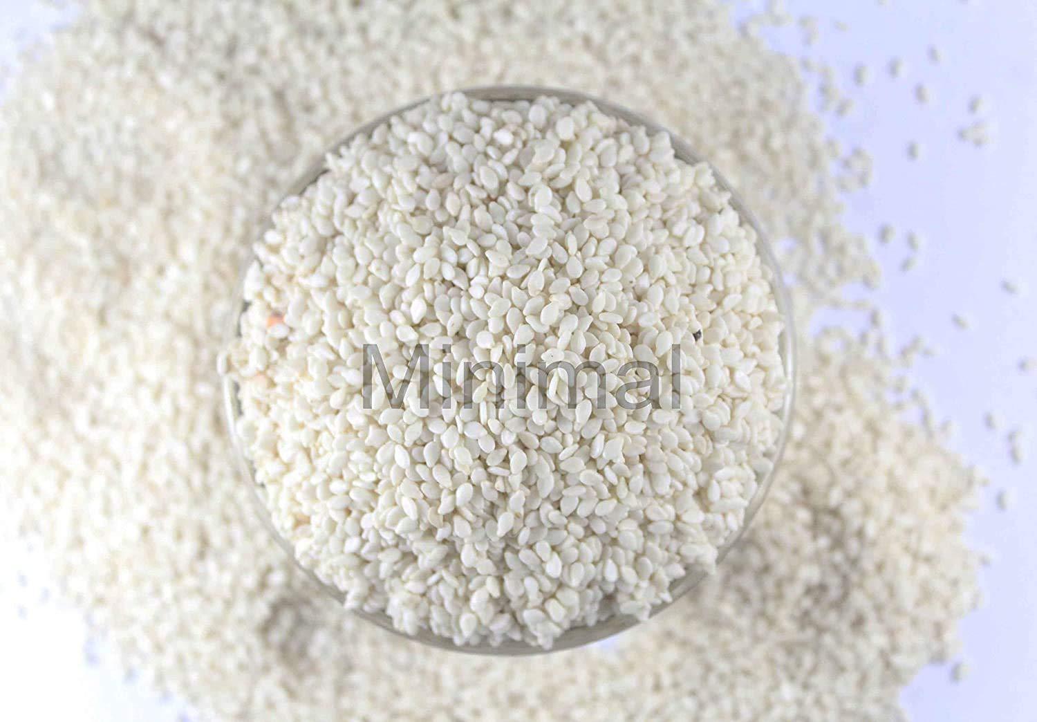 Maanki Maanki Nylon White Till/Hulled White Sesame Seed/White Sesame Seed Without Skin,250g
