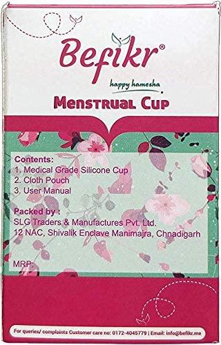 JWL Large Period Cup / Menstraul Cup Befikr Silicon Cup For Women Girls