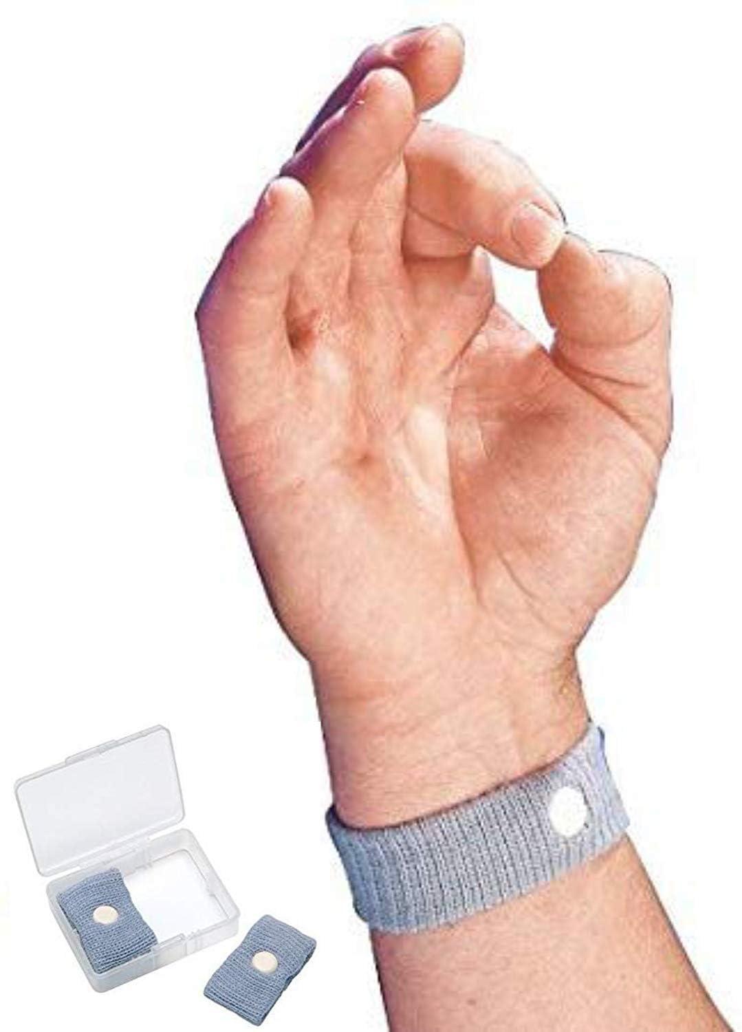 Mediexchange Mediexchange Anti-Nausea Wristband for Anxiety, Travel, Sea, Car, Air Sickness Relief Handband (Grey, Pack of 1)