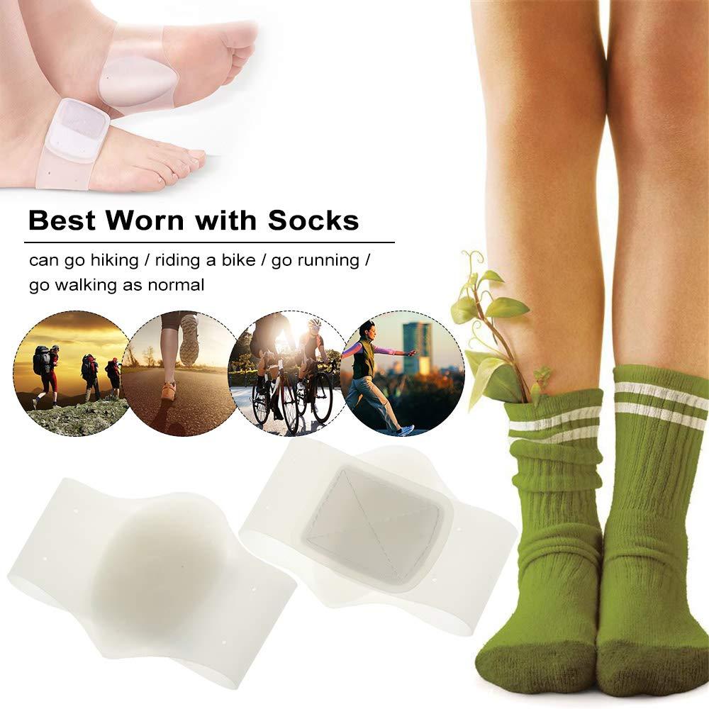 Layfuz 2PCS Silicone Plantar Fasciitis Support Flat Feet Support Brace for Foot Massage Gel Pads Planters Fasciitis Massager Arch Support Brace for Foot Care