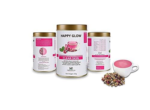 HerBlend Gourmet Tea HerBlend Glow Gourmet Tea/Gulab Chai Patti/Rose Tea for Glowing Skin and Acne (250 gram)