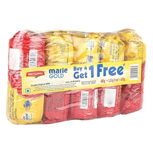 Fresh Produce Britannia Marie Gold Biscuit, 600g (Buy 4 get 1)