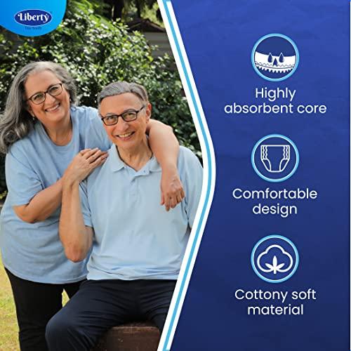 Liberty Liberty Eco Adult Diaper Pants, Medium (M) Size, 20 Count, Waist Size (61-115cm | 24-45 inches), Unisex, High Absorbency, Leak Proof, Overnight Protection, Pack of 2